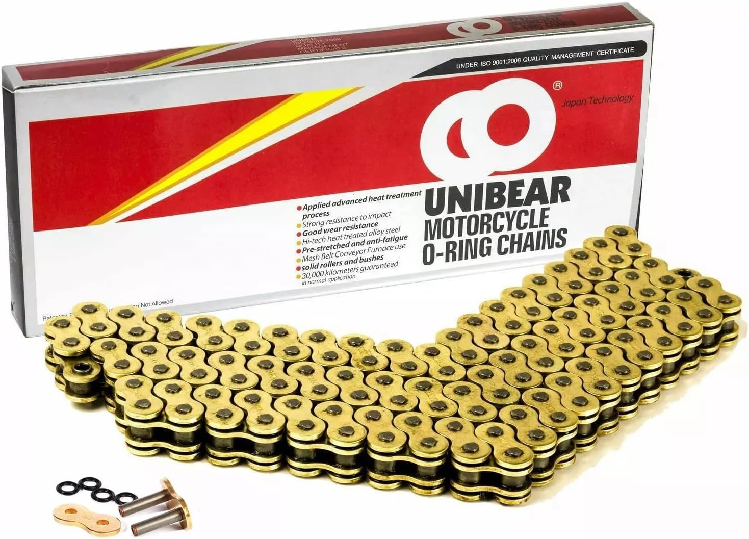 TDR 530 O-Ring 120L Gold Motorcycle Drive Chain Durable Rivet Link High Strength image number 3