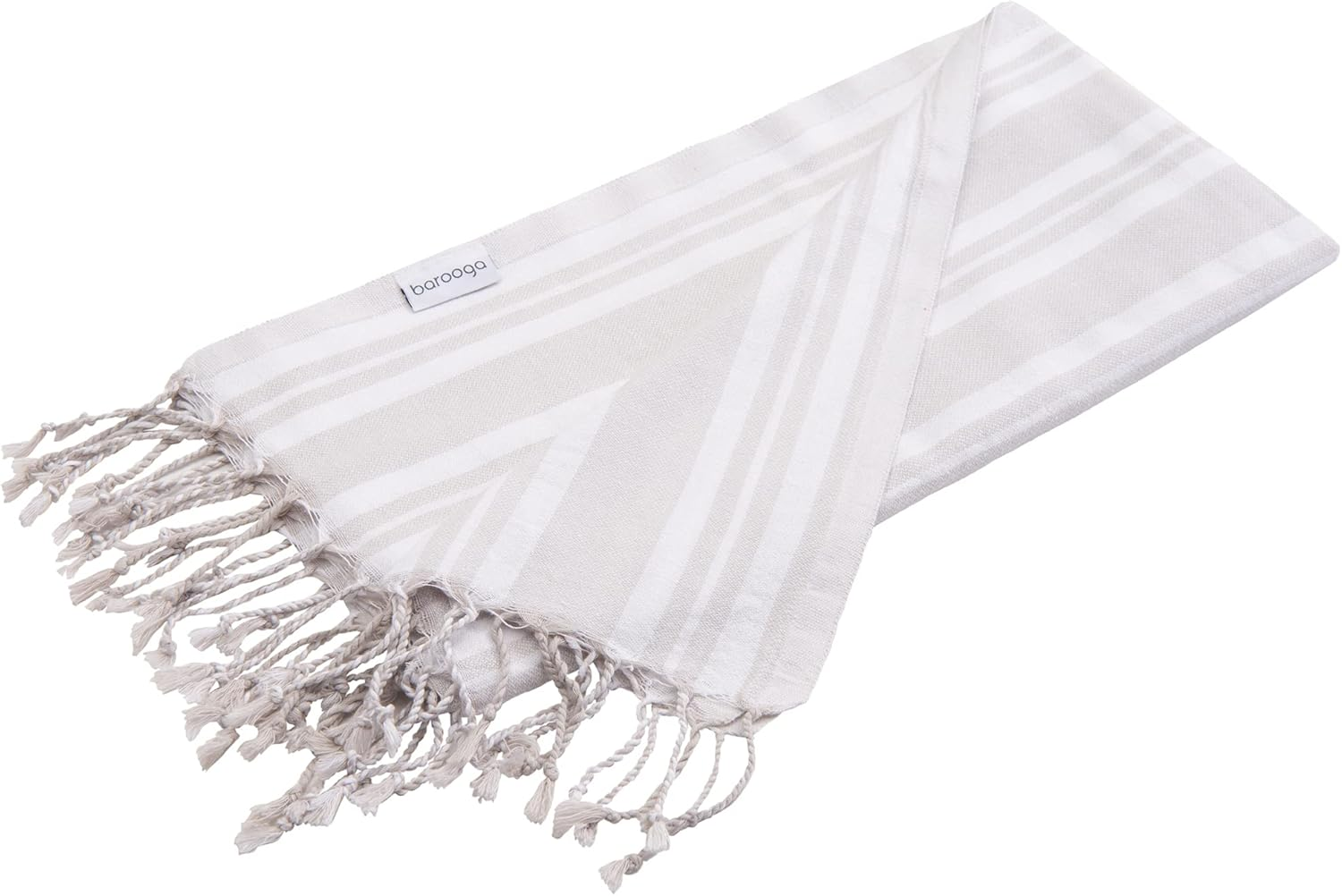 Barooga Sand Free Beach Towel, 90X180 Cm, Stylish, Quick Drying, Lightweight, Compact Turkish Beach Towel Blanket, Prewashed, 100% Cotton Super Absorbent (Grey) image number 4