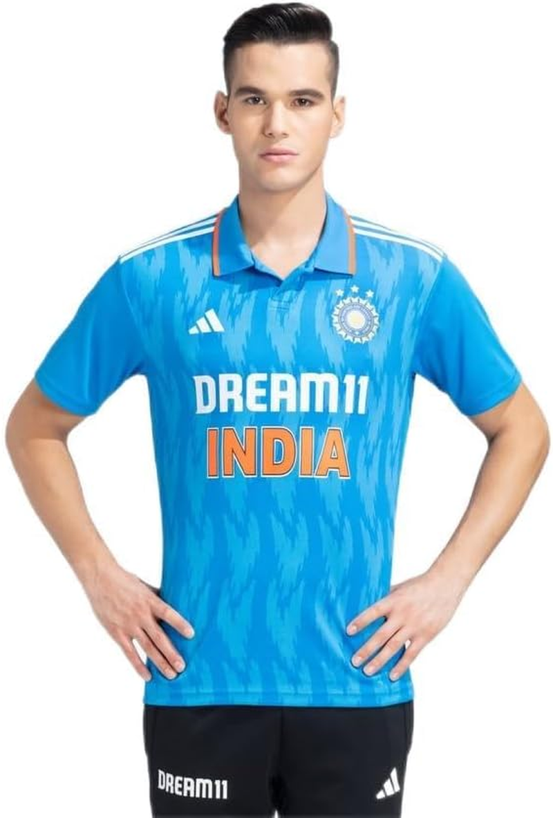 Adidas Dream 11 India Cricket ODI Fan Jersey (US, Alpha, X-Large, Regular, Regular) Bright Blue