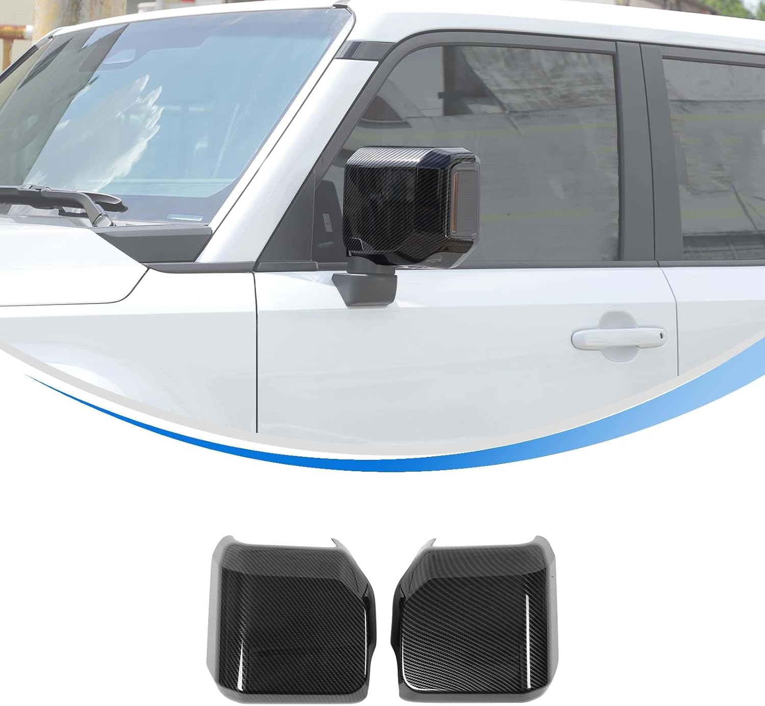 Yinaniutos Side Door Mirror Covers Compatible with Toyota Land Cruiser 250 Prado J250 LC250 2024 2025 Accessories | ABS Plastic Exteriro Rearview Mirror Caps Trim | 2PC Set (Glossy Black)