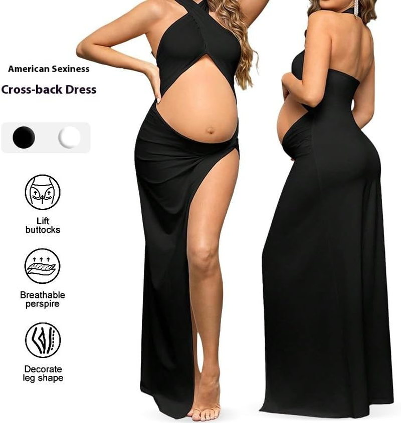 Women'S Maternity Dress, Cotton Blend, Knee Length, Square Neck, Short Sleeve, Traditional Bavarian Pattern Halloween image number 3