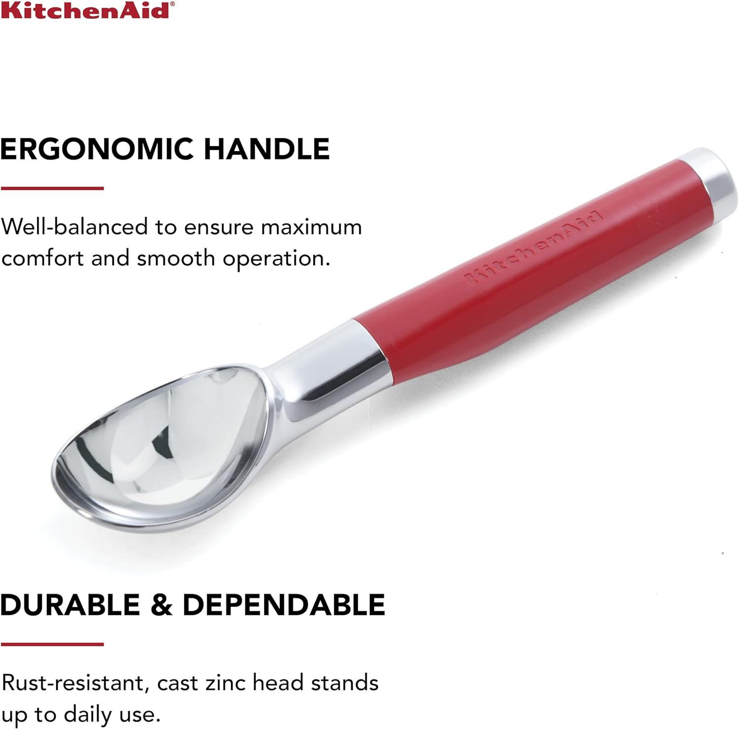 Kitchenaid Classic Ice Cream Scoop Empire Red image number 5