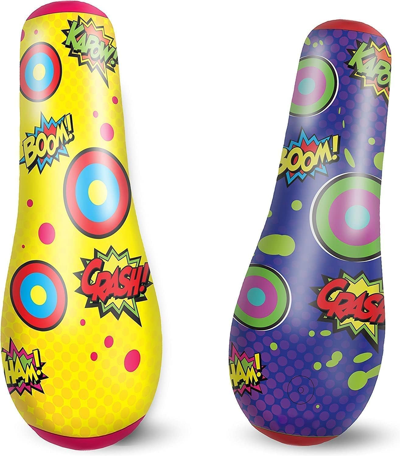 Inflatable Bopper, 47 Inches Kids Punching Bag with Bounce-Back Action, Double-Sided Inflatable Punching Bag for Kids (1 Pack) image number 2