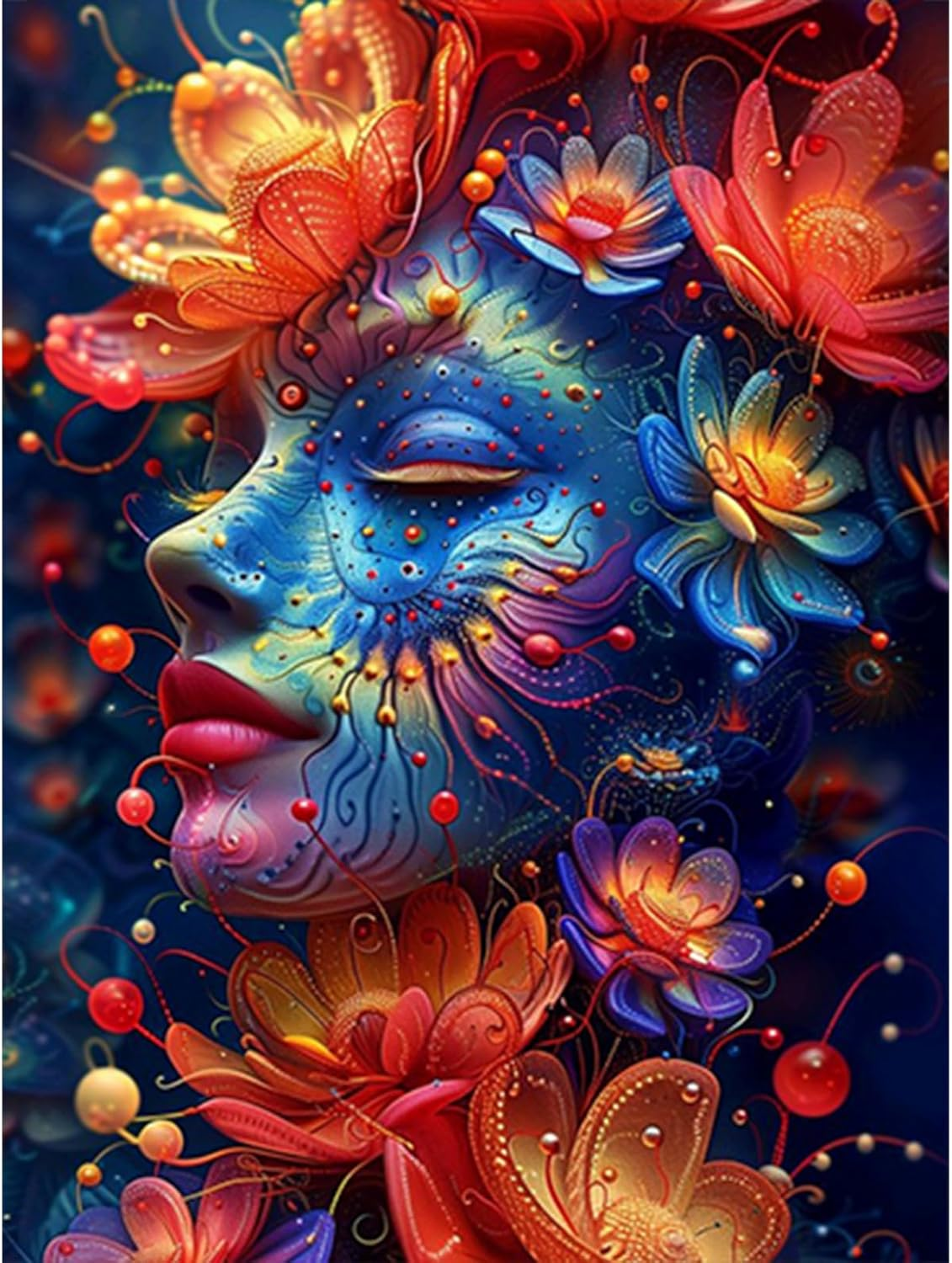 GHHKUD 5D Diamond Painting Kits for Adults, Garden Goddess Diamond Art Kits for Beginners, DIY Full Drill Diamond Art Stitch, Diamond Art Canvas Painting Pictures for Home Wall Decor, 30 * 40CM