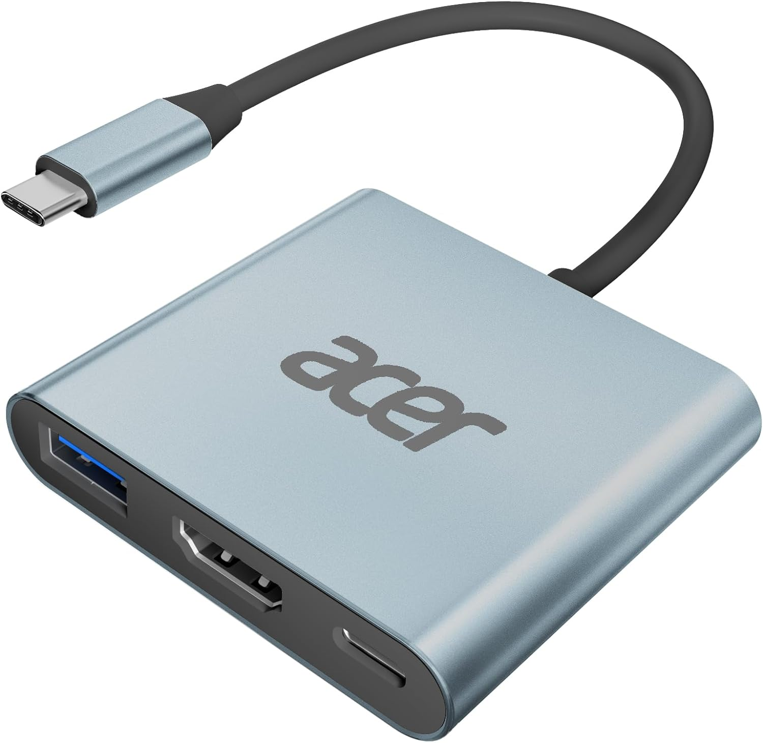 Acer USB C Hub 3-In-1 Adapter 4K HDMI Output USB 3.0 Port & 100W PD Charging Port, USB C Hub Compatible for Macbook Pro/Air, Ipad Pro/Air, Imac, Dell XPS, Steam Deck and More Type-C Devices