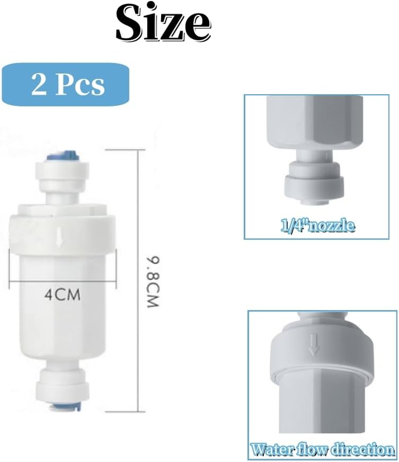 2Pcs Misting System Filter 100 Mesh Calcium Inhibitor Filter for 1/4 Tubing Quick Connect,Misting System Filter for Outdoor Cooling System Patio Outdoor Misting System,Prevent Blockage image number 2