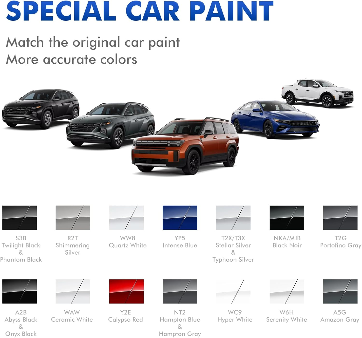 YP5 Intense Blue Touch up Paint for Hyundai, DIY Car Paint Scratch Repair Kit, Automotive Paints, Quick & Easy Fix Scratch Repair for Tucson/Elantra/Ioniq/Venue image number 2