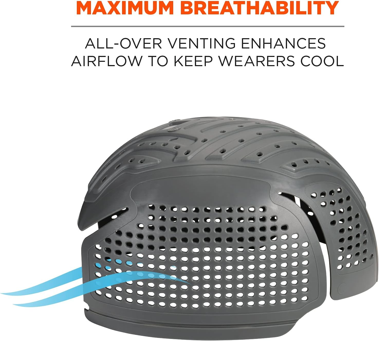 Ergodyne Skullerz 8945F(X) Universal Bump Cap Insert with Extra Venting, Fits into Any Baseball Hat, Charcoal image number 4