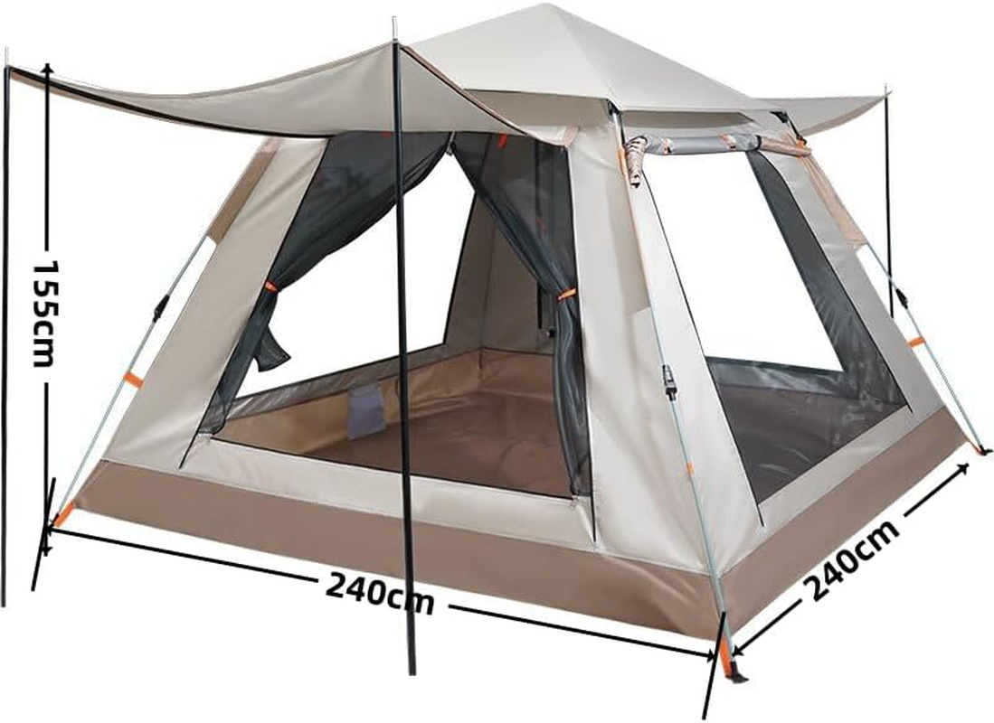 4-6 Person Camping Tents with Quick Setup Folding Pop up Tent | Backpacking Tent for Hiking, Travel, or Beach | Inflatable Tents for Camping | Waterproof Tent for Beach image number 6