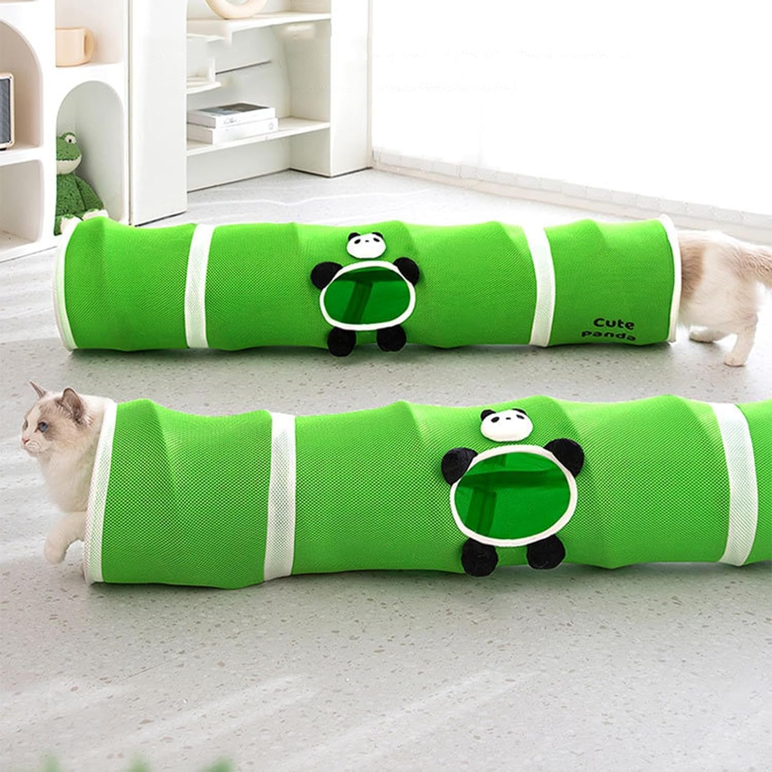 Cat Tube Tunnel,Indoor Cat Foldable Tube Tunnel - All-Season Pet Exercise Toy Ball Included Tunnel for Study Room, Courtyard, Balcony, Living Room image number 3