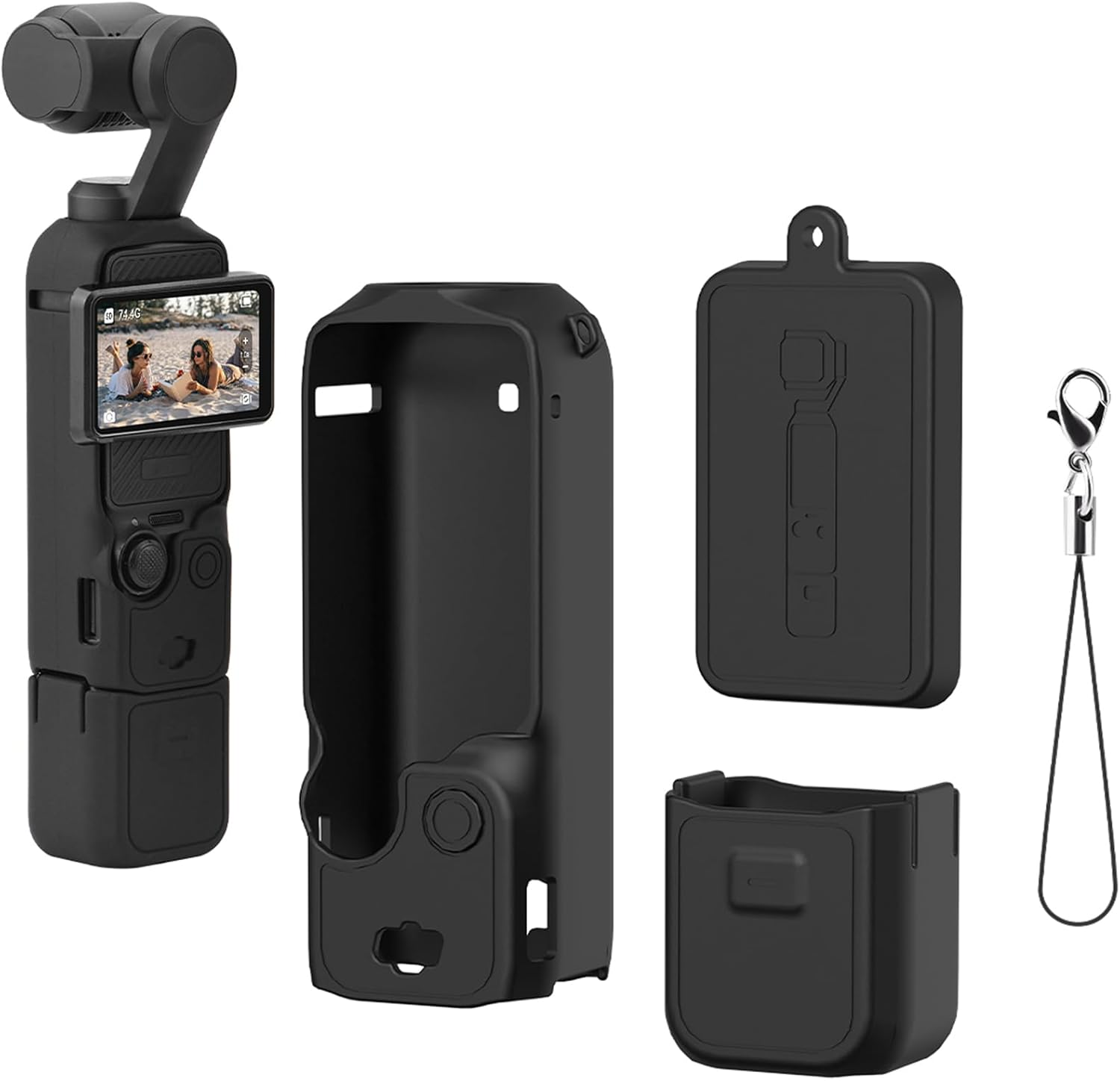 Buziba Silicone Protective Case Cover for DJI Osmo Pocket 3 Silicone Sleeve Protective Cover Handheld Gimbal Action Camera Accessories