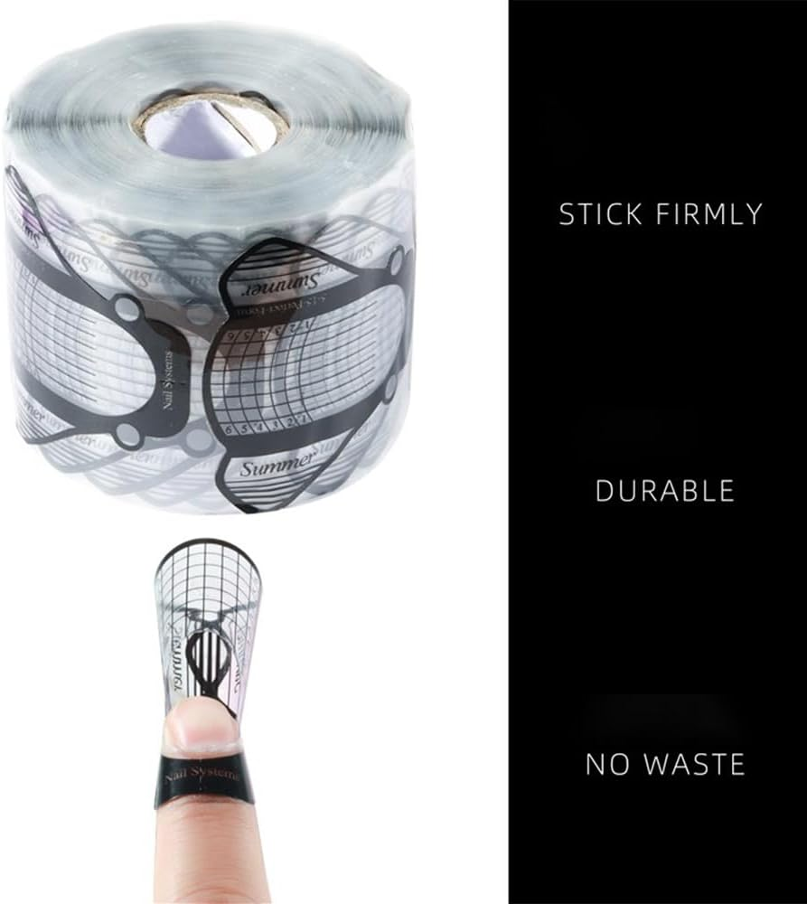 Namvo 100 Pieces Gel Nail Trim Paper, Nail Model, Nail Template, Nail Extension Template for Nail Extension Model Stickers