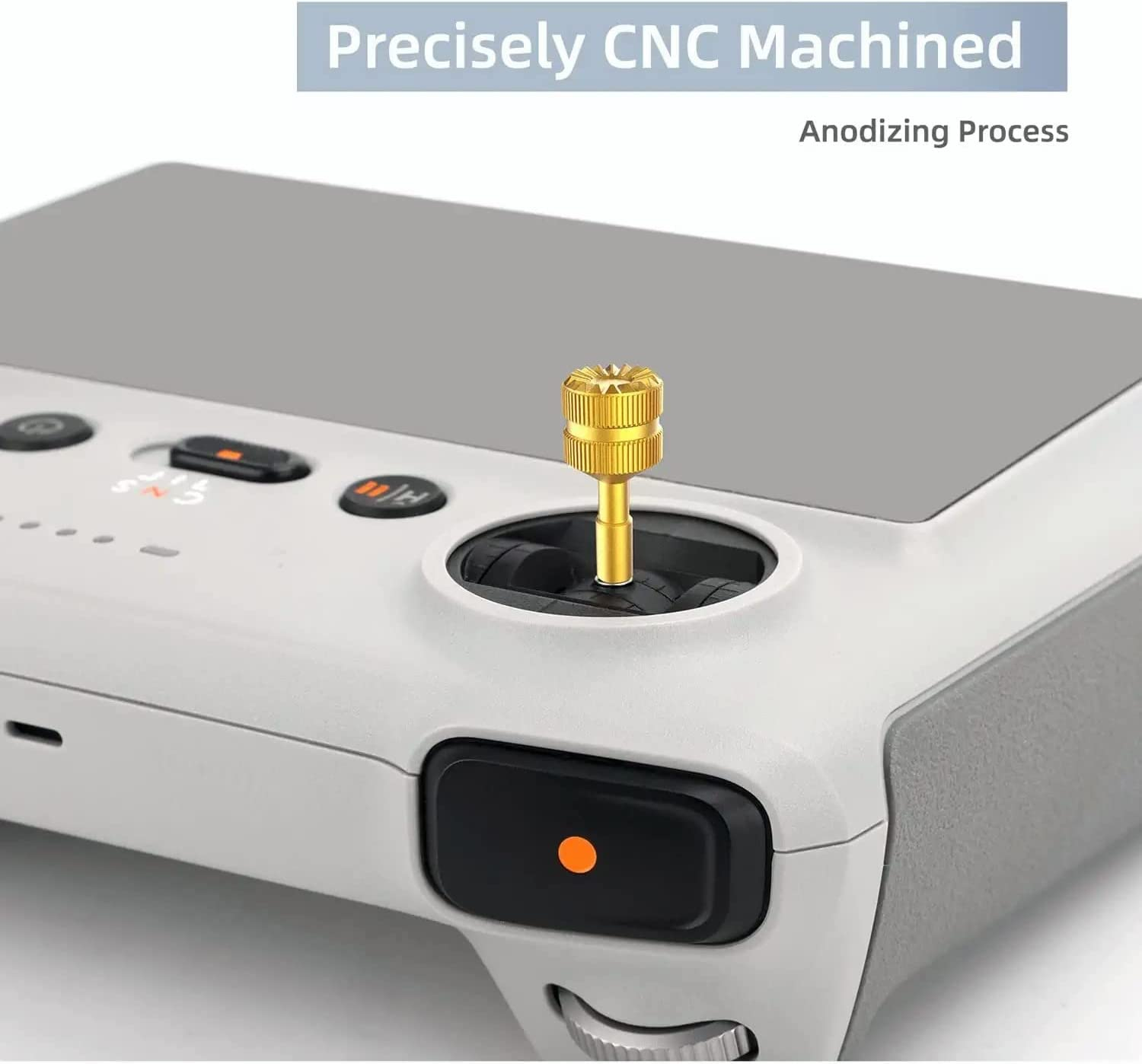 Accessories for DJI Mini 4 Pro, Mavic 3 Classic, Mini 3, Air 3 - RC and RC 2 Remote Controller Thumb Rocker Sticks Replacement, Silver image number 3