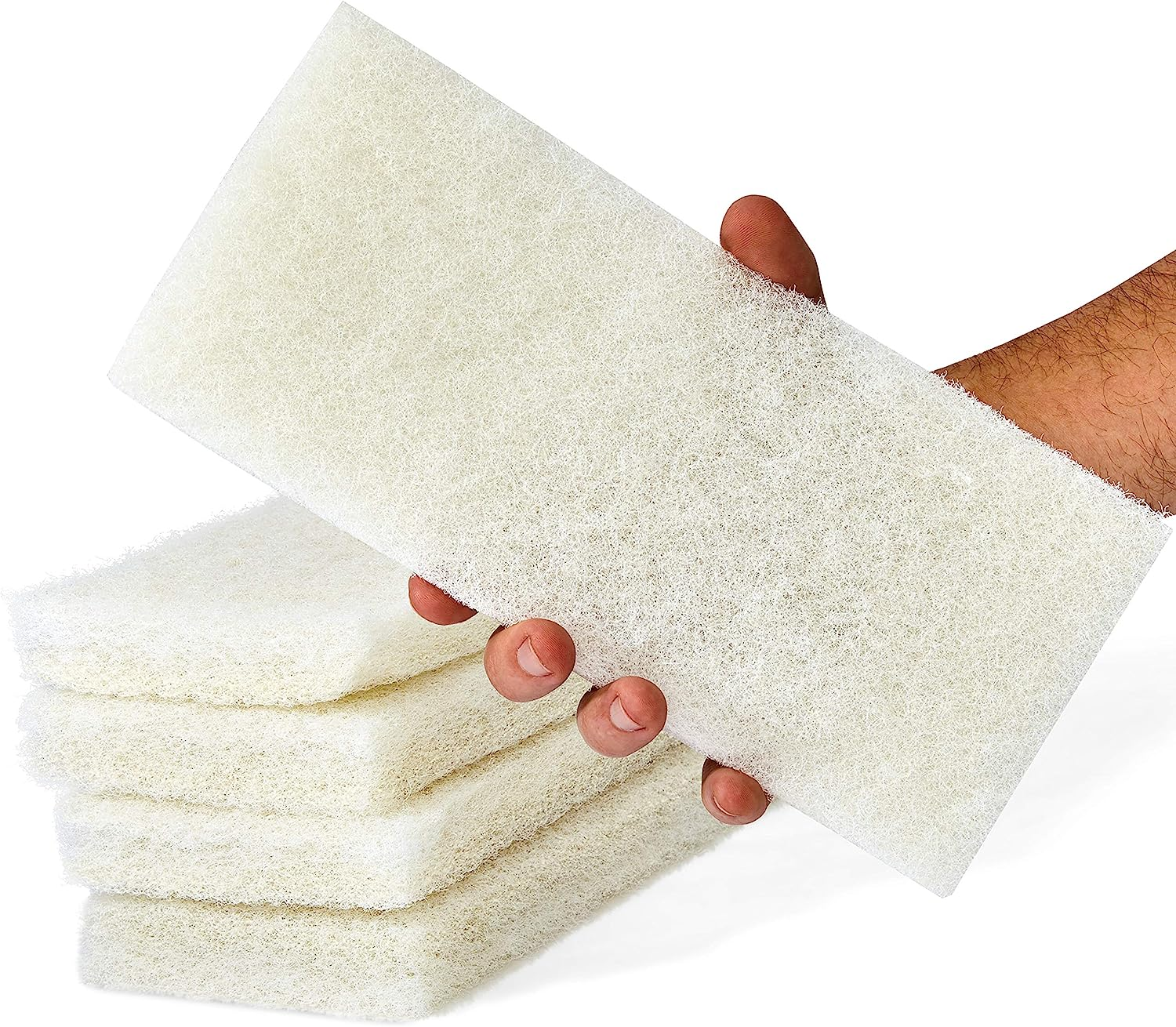 Non-Scratch, Super Long-Lasting Scrubbing Pad 5 Pk, 10X4.5In. Best Reusable Multipurpose Scouring Sponge for Home Surfaces. Perfect Pro Grade Multi-Surface Scrubber Pads for Light-Duty Indoor Cleaning image number 6