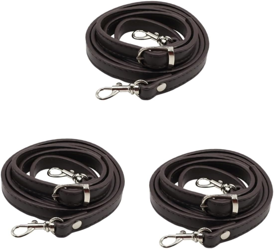 OHPHCALL 3Pcs Adjustable Bag Strap Handbag Belt Shoulder Bag Handle Leather Replacement Tote Accessories Pu Synthetic Leather DIY Crossbody Pouch Belt