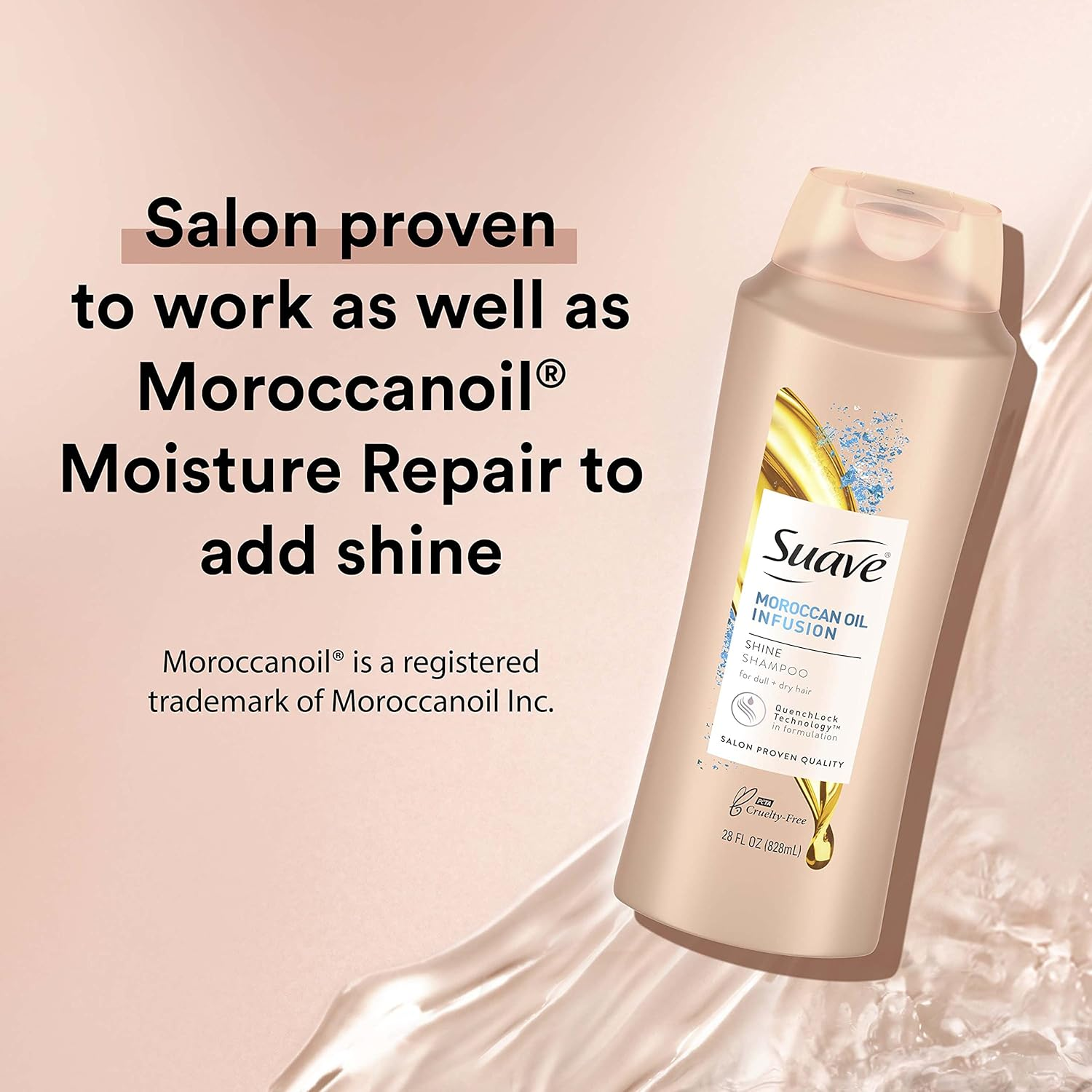 Suave Professionals Shine Shampoo, Moroccan Infusion 28 Oz, Pack of 4 image number 4