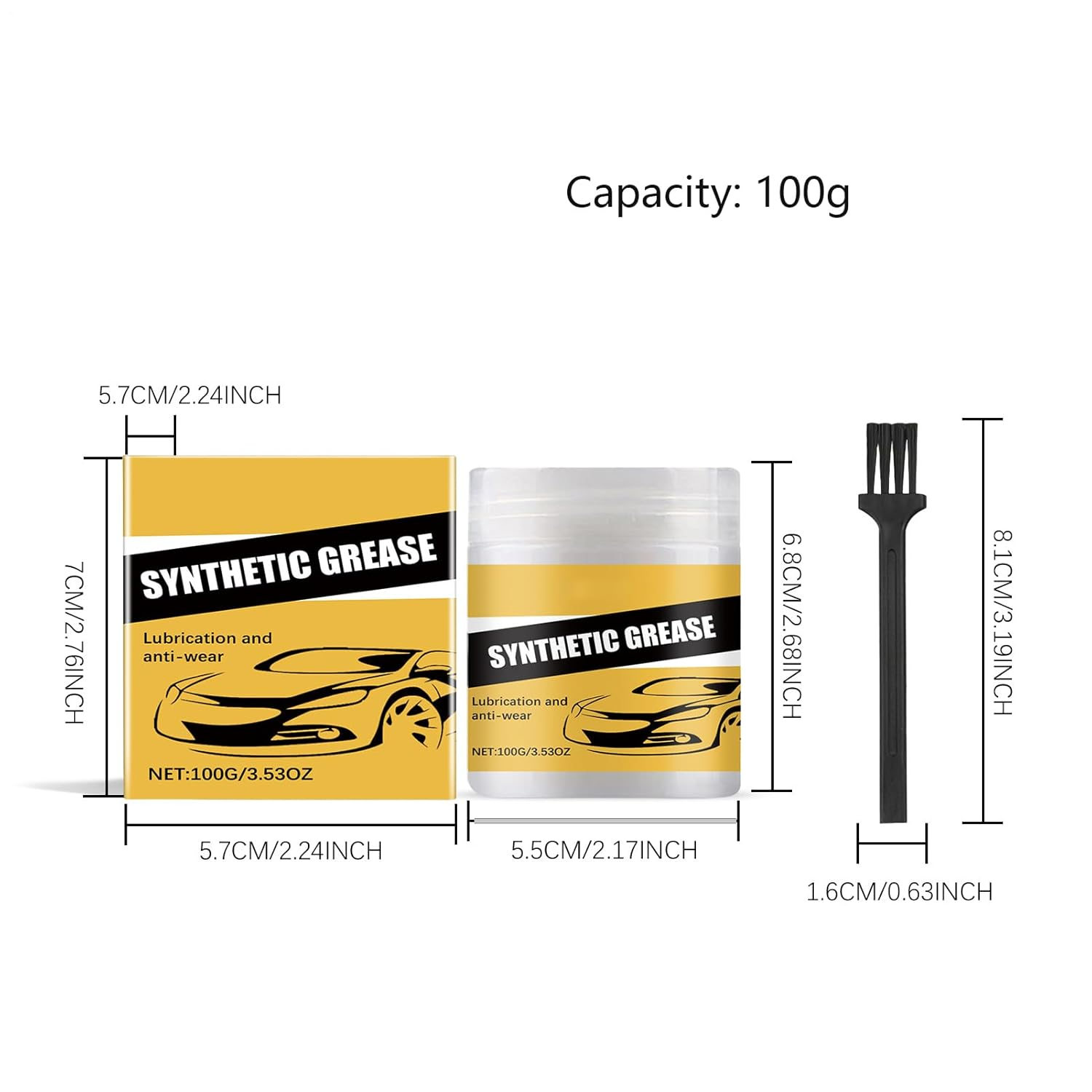 Wheel Bearing Grease - Lubricant for Car Door | Multi-Purpose Lubricant 100G for Maintenance Auto Garage Brake Trailer Chain Automotive Applications and Equipment Care image number 4