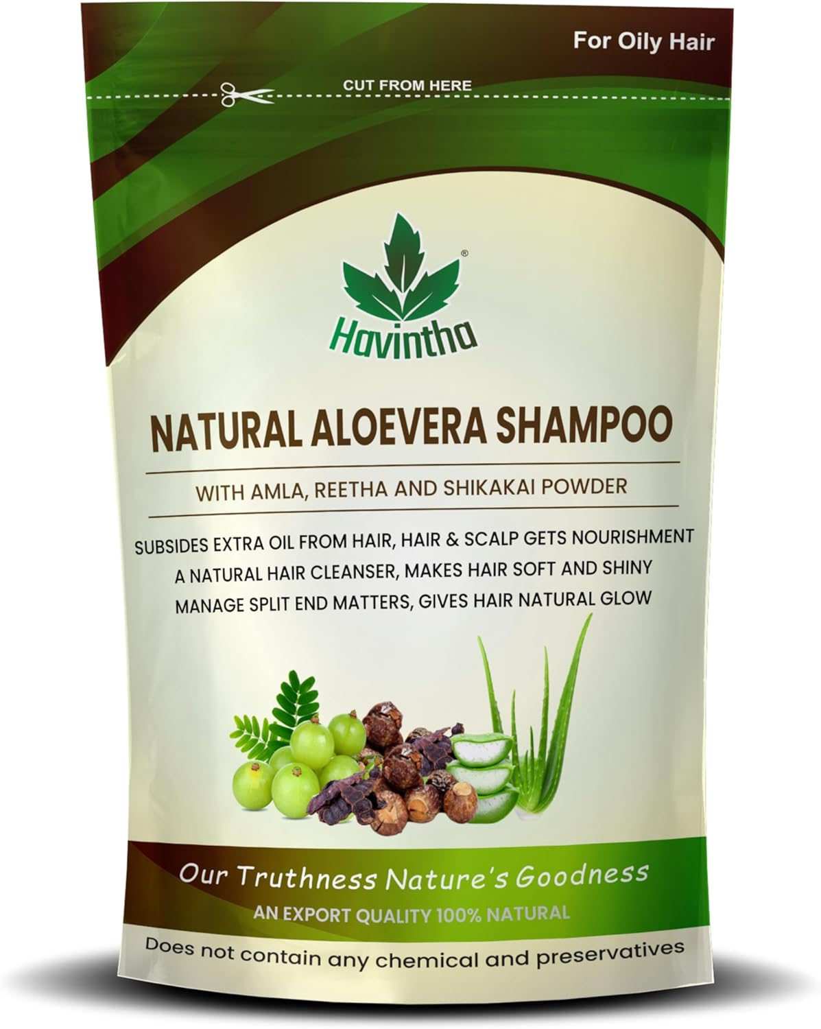 Havintha Natural Herbal Powder Shampoo for Hair - 4 Types Shampoo (Each 227 Gm) image number 2