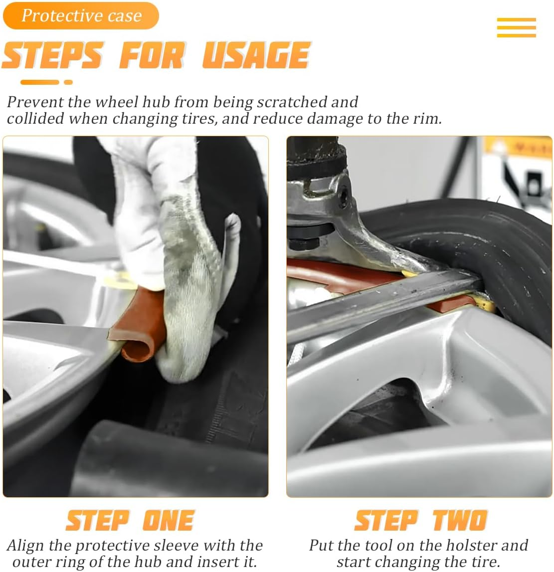 CGEAMDY 5Pcs Car Tyre Changer Protection, Tyre Wheel Change Edge Savers Tool, Protection for Tyre Assembly, Tyre Change Rim Protection, Motorcycle Rim Protector (Blue) - Red image number 6