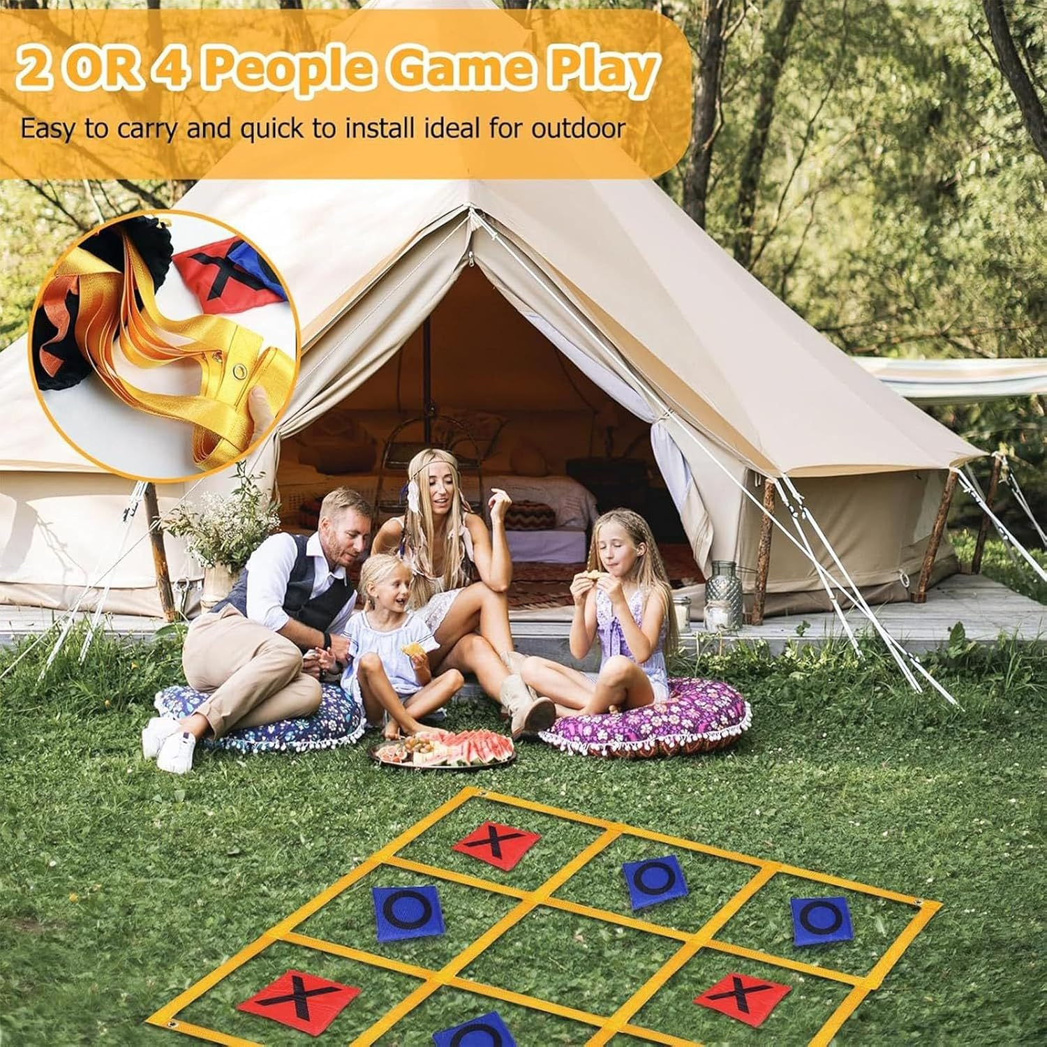 Colorful Bean Bag - Speed and Agility Training Ring Game | Wooden Toss Indoor Game | Tossing Bean Bag Outdoor | Interactive Tossing Fun Family Activities, Enjoy Indoor Play for Patio Pi image number 6