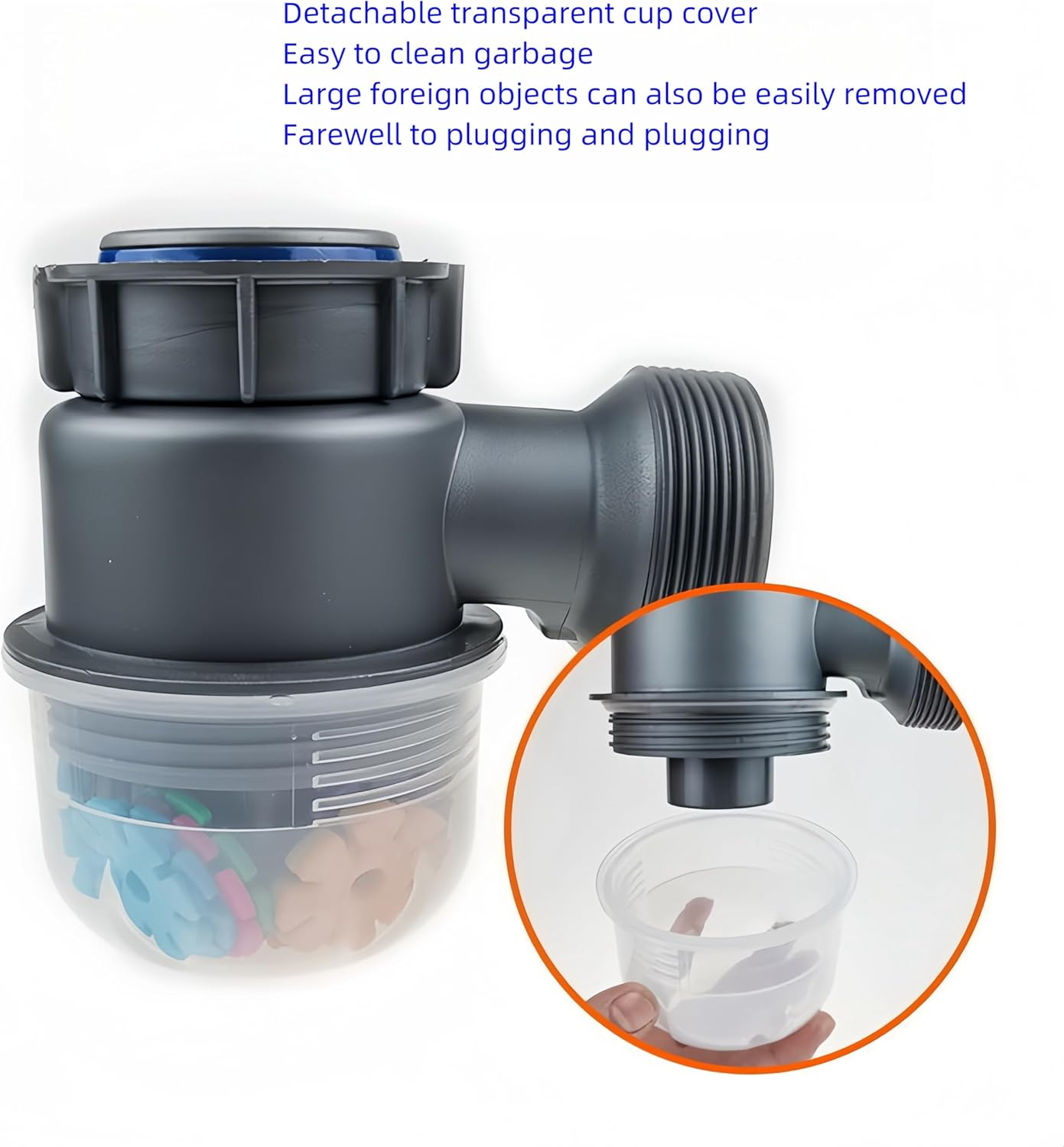 Qruilantu One Sink Kitchen Drainage Kit Space Saving Flexible Drain Pipe Flexible P-Trap Drain Strainer with 3-1/2 Inch Kitchen Sink Drain Assembly Kit，Suitable for Kitchen, Bathroom, RV