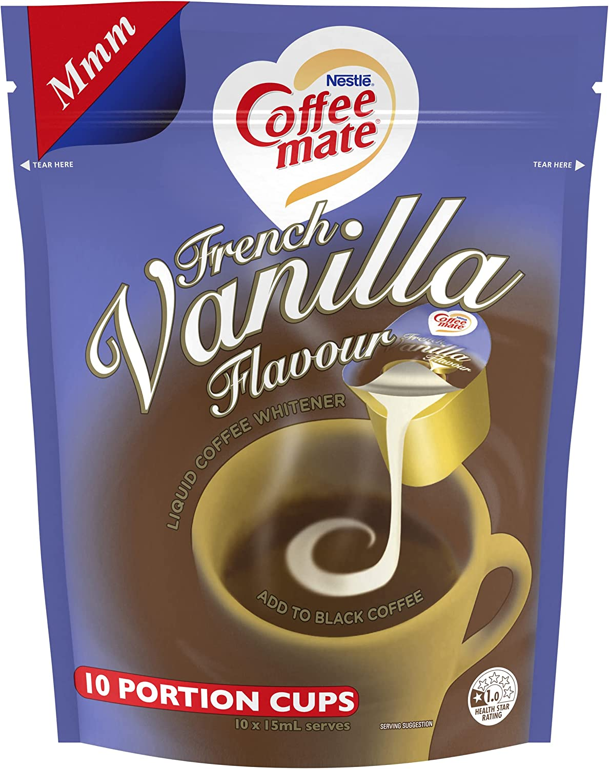 Coffee Mate French Vanilla Liquid Coffee Creamer 80 Count, 8X10 Pack image number 1