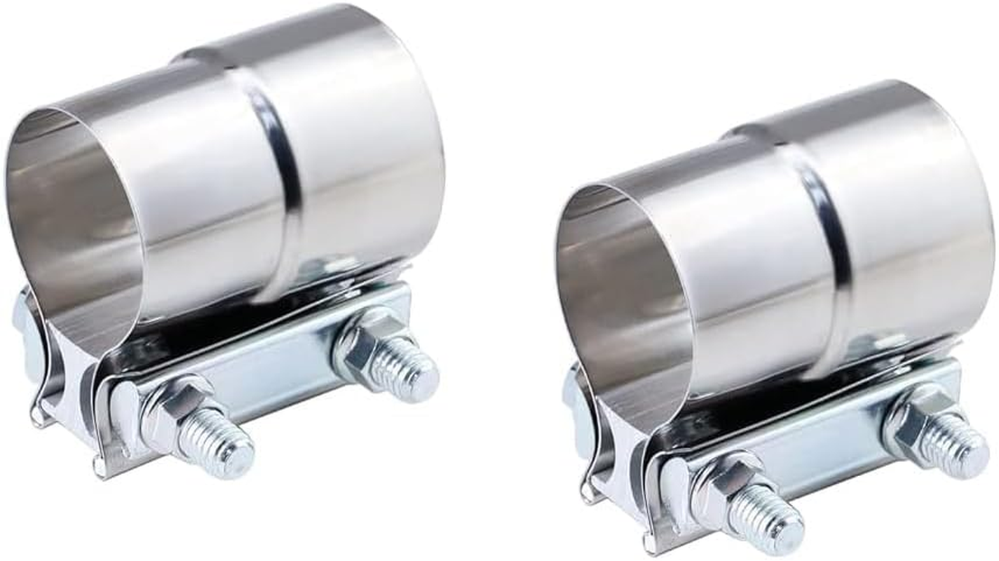 2 Inch Exhaust Clamp, Lap Joint Band Clamp Stainless Steel for Clamping 2" OD to 2" ID Pipes image number 5