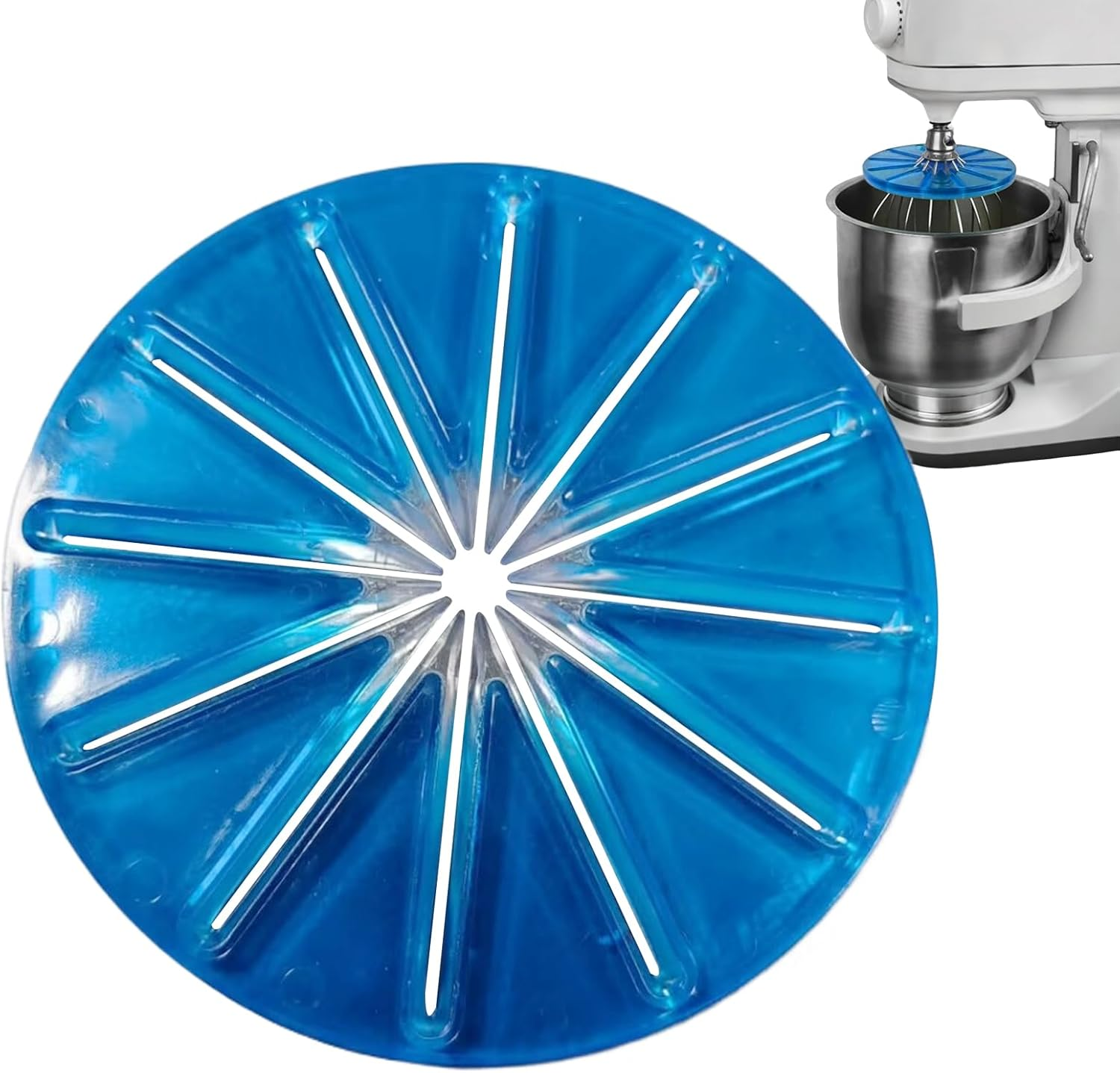 2026 New Stand Mixer Whisk Scraper, Anti-Splatter Baffle for 6-Wire Whisks, Pouring Shield for Kitchenaids, Mixing Bowl Wiper Attachment Easy Cleaning, Multi-Purpose Kitchen Tool