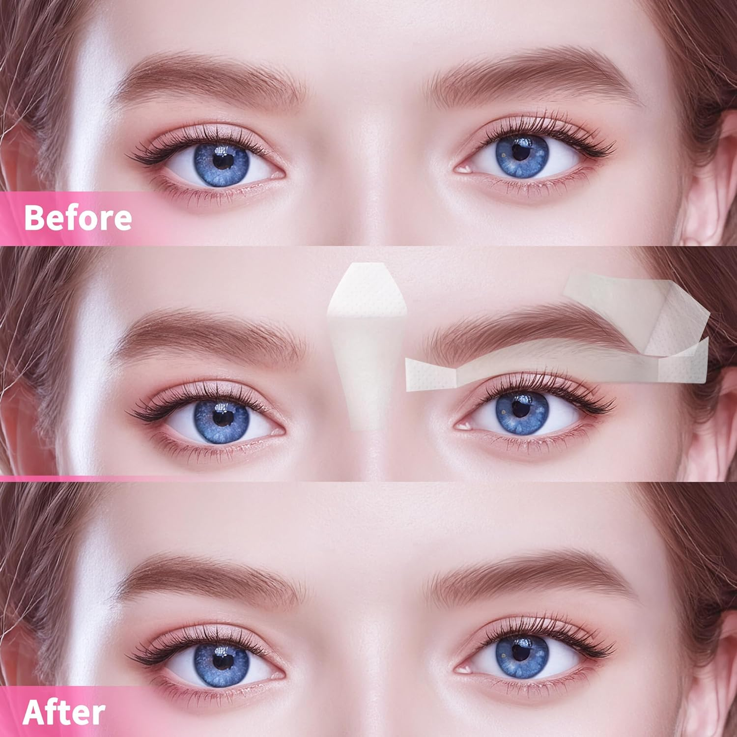 Beauty7 Wax Strips Kit for Sensitive Skin, Facial Hair Removal for Eyebrow, Lip, 24 Strips & 4 Calming Oil Wipes, at Home Waxing for Women (Pack of 2)