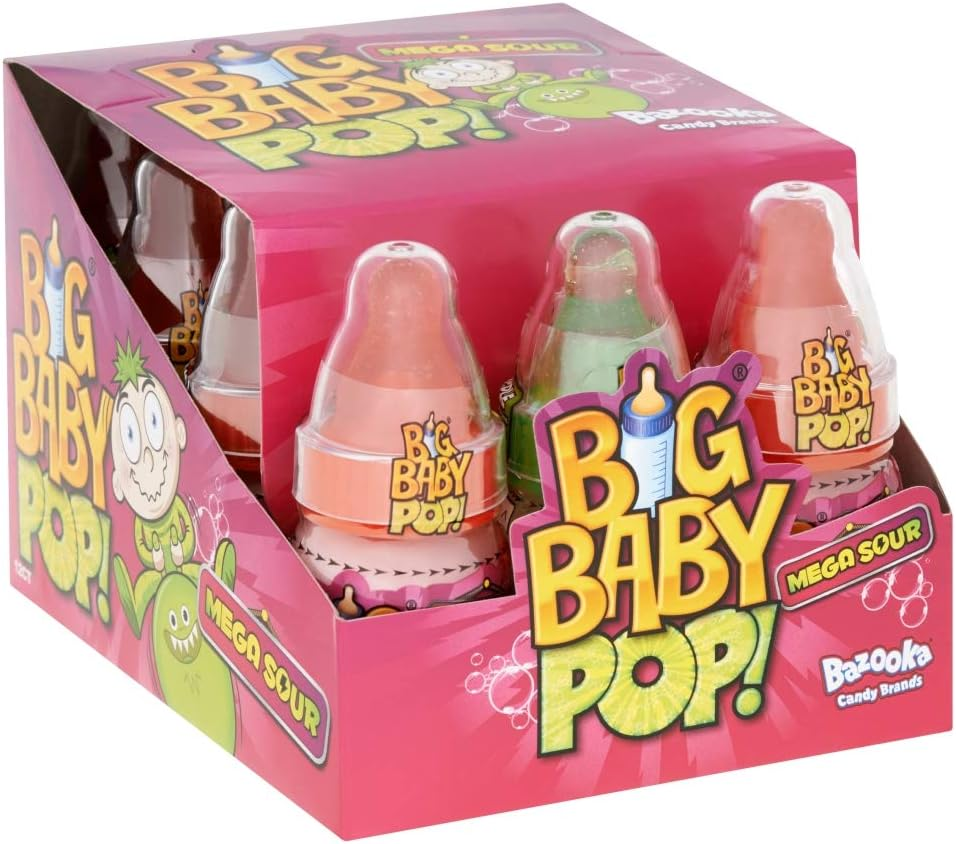 Myriad Big Baby Pop Sour Lollipop Bottle, 12 X 30 Grams image number 6