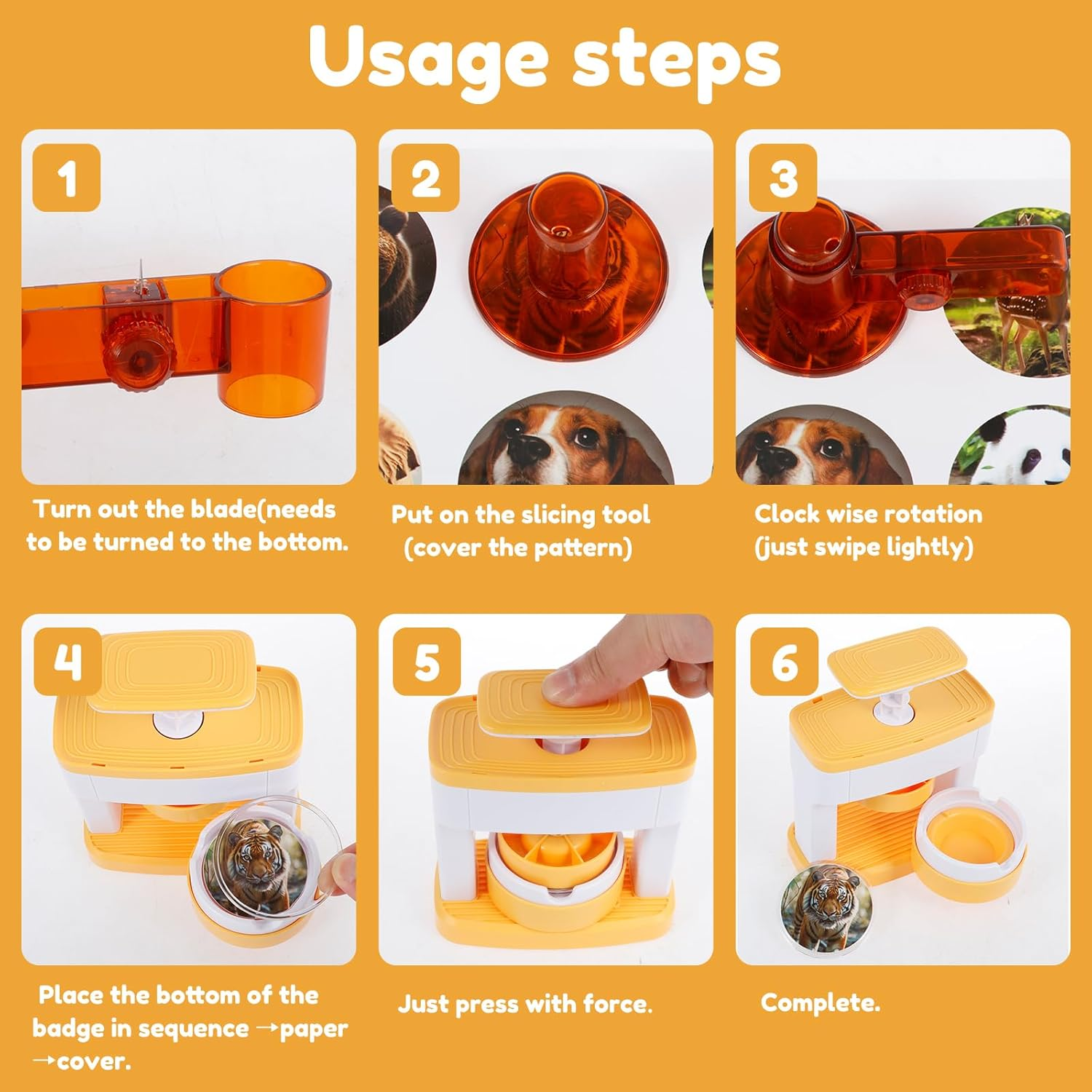 Badge Maker Machine for Kids, Solid Pin Maker, Versatile Creative Press Machine Badge Punch Kit, Portable Pin Badge Press Machine, Easy to Use Pin Badge Maker for Children image number 2