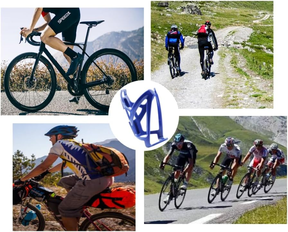 GYWHOOFT 2 Pcs Sports Bike Water Bottle Cage,Bike Water Bottle Holder,Cycling Bottle Cage Ultralight Plastic Durable Cup Holder for Road MTB Bicycle(Blue) image number 3