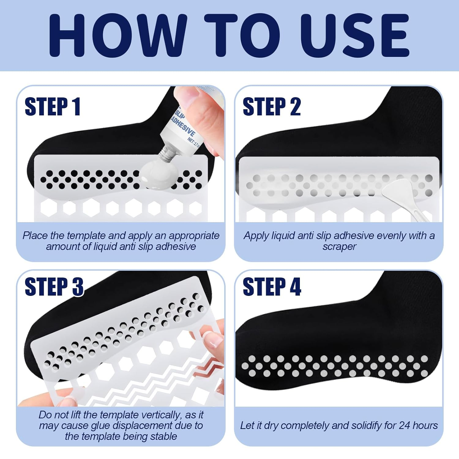 Anti Slip Sock Glue, 3.4 Oz Fabric Paint for Non-Slip Socks, Transparent Washable Non-Slip Adhesive, Suitable for Socks, Floor Mats, Blankets, Hangers, Etc image number 5