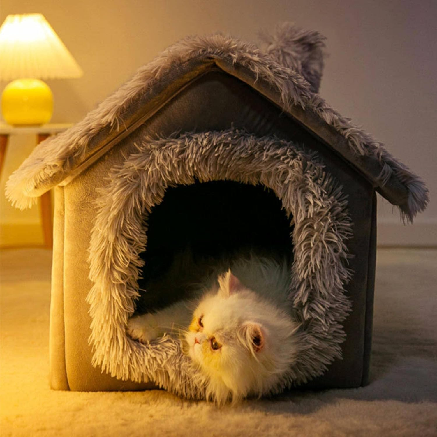 Winter Cat Nest Pet House Nest Fully Closed Warm Cat Villa Nest Small and Medium Sized Dog Nest Foldable Cat Bed Cat House image number 1