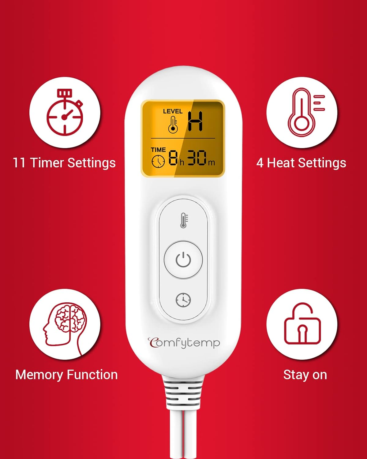Comfytemp Travel Blanket with 6 Heat Setting image number 6