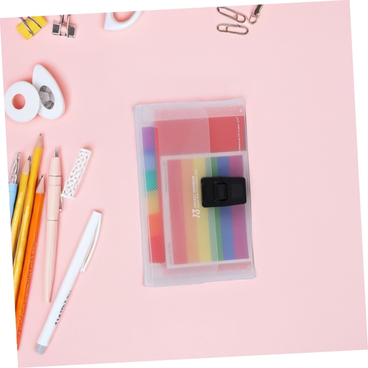 HOMSFOU 3Pcs Accordion File Storage Bag Expanding Folder for Office School Document Organizer image number 1