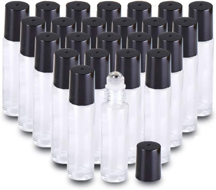 Essentialoil 25PCS 10Ml Clear THICK Essential Oil Glass Roller Bottles with Steel Ball Roll on Bottle (3Xdropper, 1Xball Opener, 2Xfunnel) - Travel, Everyday Use image number 3