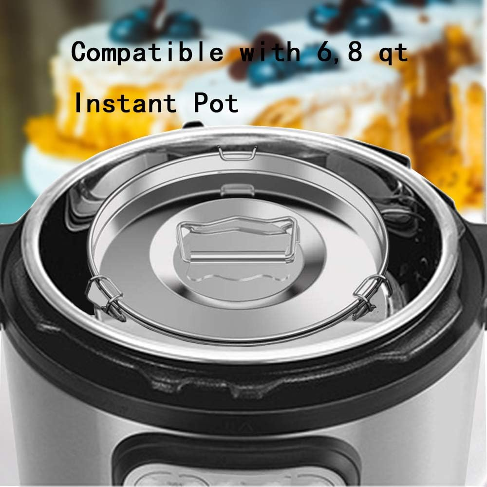 Flan Mold with Lid, Stainless Steel Flan Pan for Instant Pot 6QT(3QT, 8QT Avail) - Flanera Flan Maker Come with Rack and Spatula image number 3