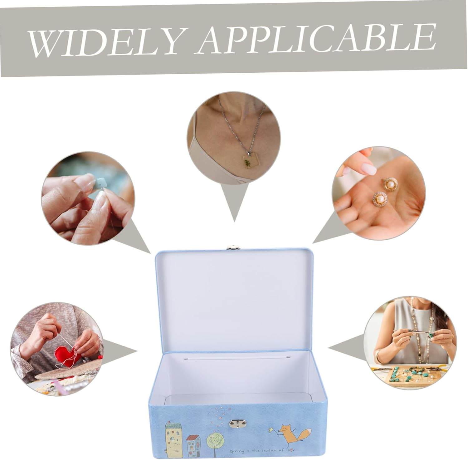 Angoily Vintage Tin Box Lock Portable Lockable Storage Box Small Tin for Desktop Organiser