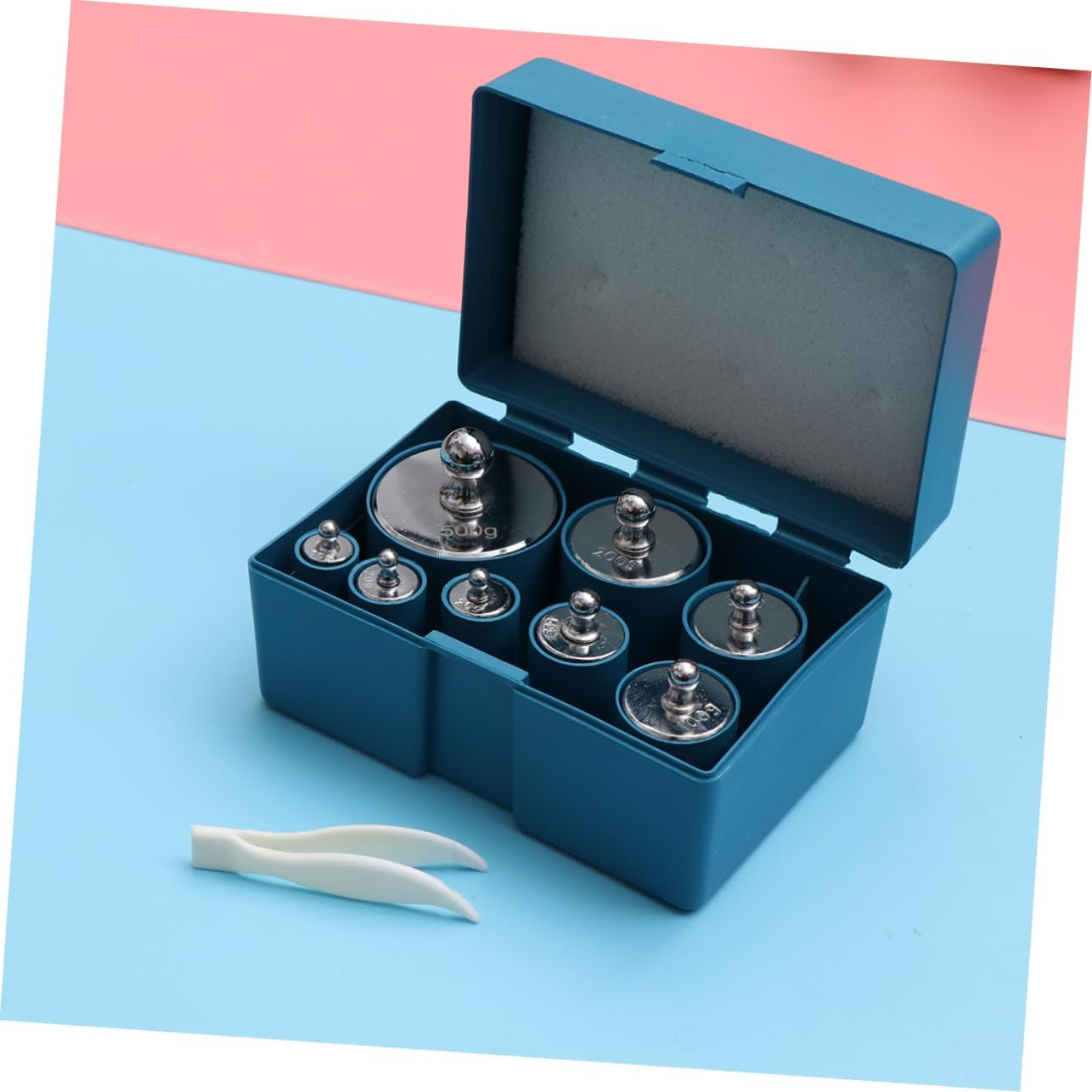 KALLORY 10G Calibration Weights Grams Steel Weights Kit for Scale Includes Tweezers for Weighing Scale Calibration in Laboratory Workshop image number 3