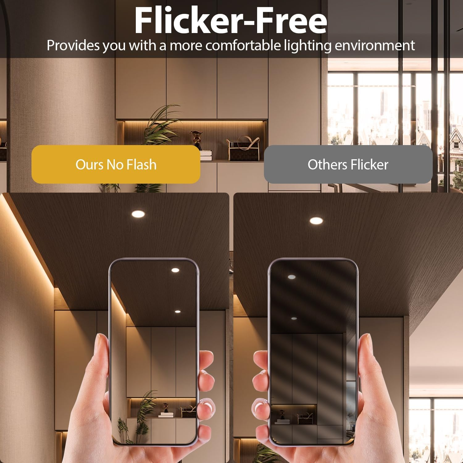 LUTW GX53 LED Bulb, 6W Equivalent to 50W Halogen, 2700K Warm White Light, Non-Dimmable, Beam Angle: 120&deg;, 556LM GX53 Recessed LED Spotlight for Cabinets, Showcases, Wardrobes, Pack of 4 image number 4