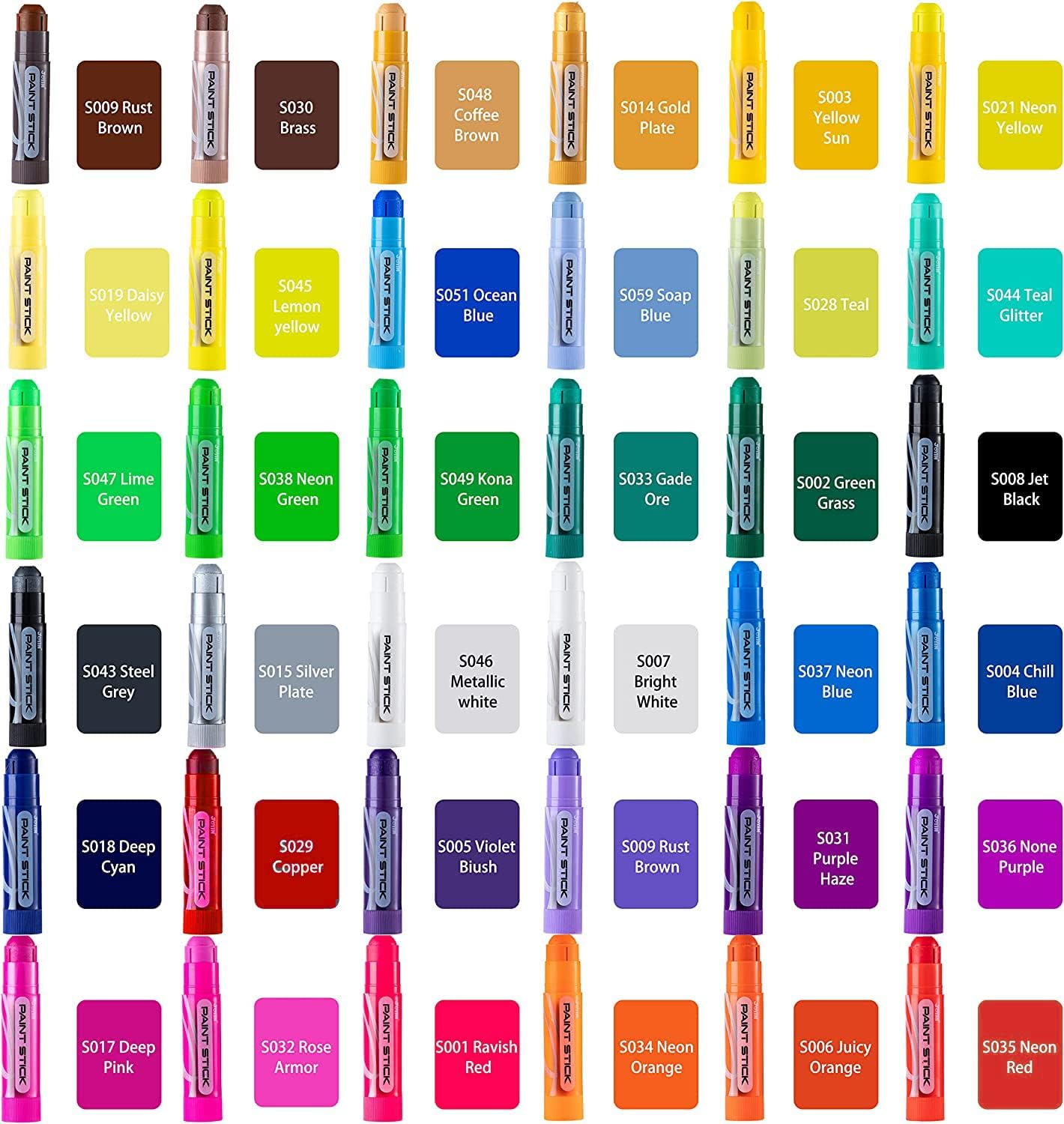 JOYIN 36 Washable Tempera Stick Paint Sticks for Children 2-3 Years - Gouache Kit and Creative Stationery Gifts image number 6