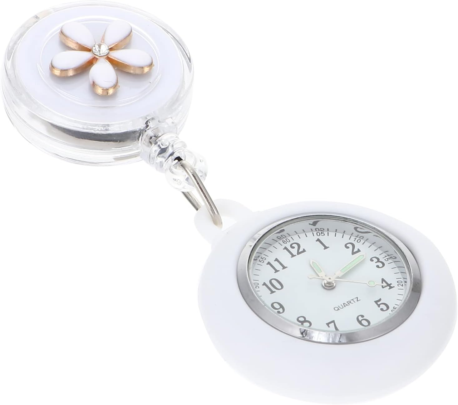 Gatuida Decorative Fob Watch with Glow in the Dark Feature - Stylish Hanging Pocket Watch for Nurses, Ideal Birthday for Women