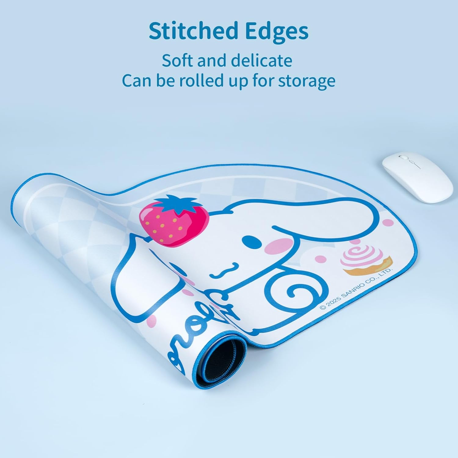 Kuitmor Kawaii Anime Dog Mouse Pad, Non-Slip Waterproof Desk Mat for Keyboard, Durable Large Extended Mouse Pad with Cloud Shape Edge for Office Gaming - DEG