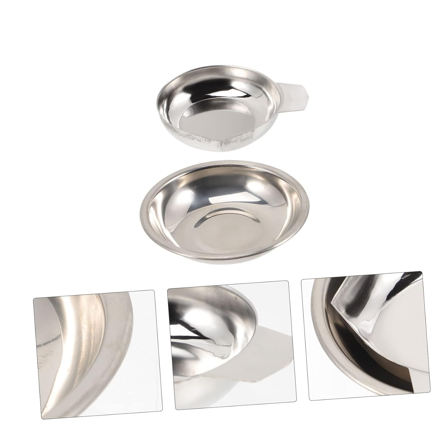 BCOATH Stainless Steel Carat Scale Tray for Electronic Scales Anti-Rust Weighing Dish with Gemstone Weighing Pan Household Jewelry for Precise Measurements