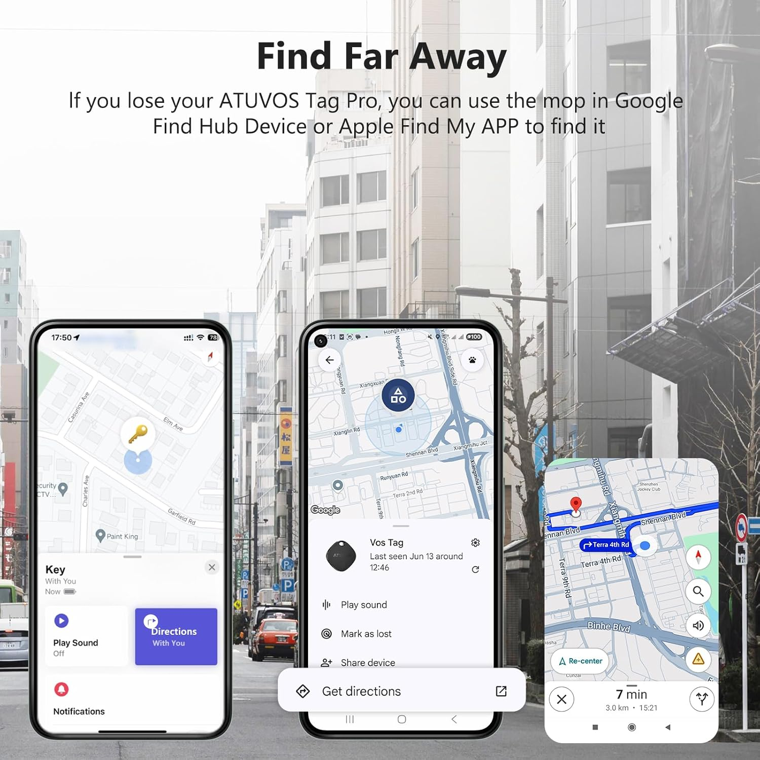 ATUVOS Dual System Air Tracker Tag PRO 2 Pack, Smart Item Finder Works with Android Google Find Hub or Ios Apple Find My APP (Huawei Not Supported), Bluetooth Key Locator for Luggage, Suitcase, Wallet image number 6