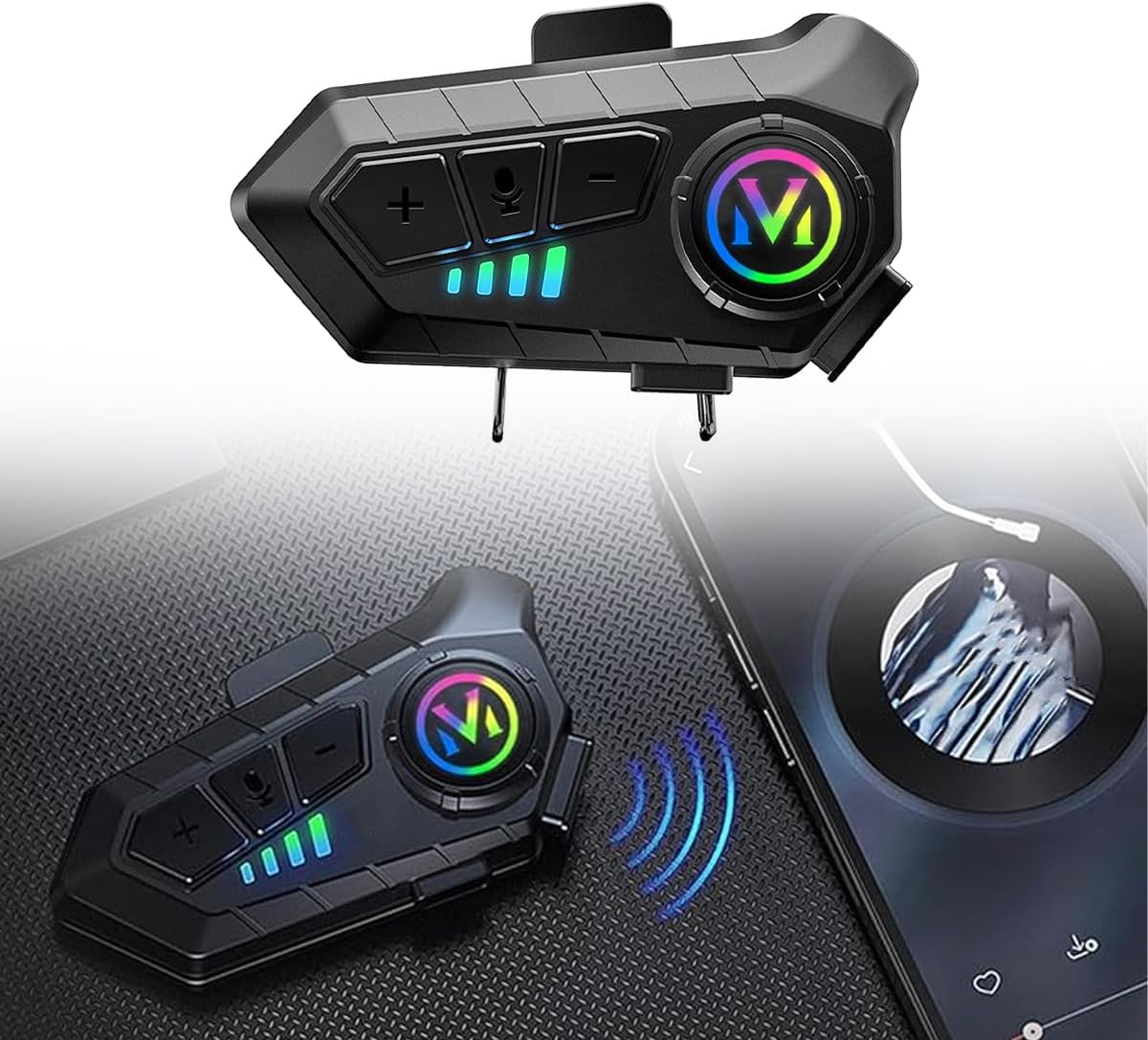 Gorise Split Motorcycle Helmet Bluetooth Headset 5.3 Chip Compatible with a Variety of Motorcycle Helmets