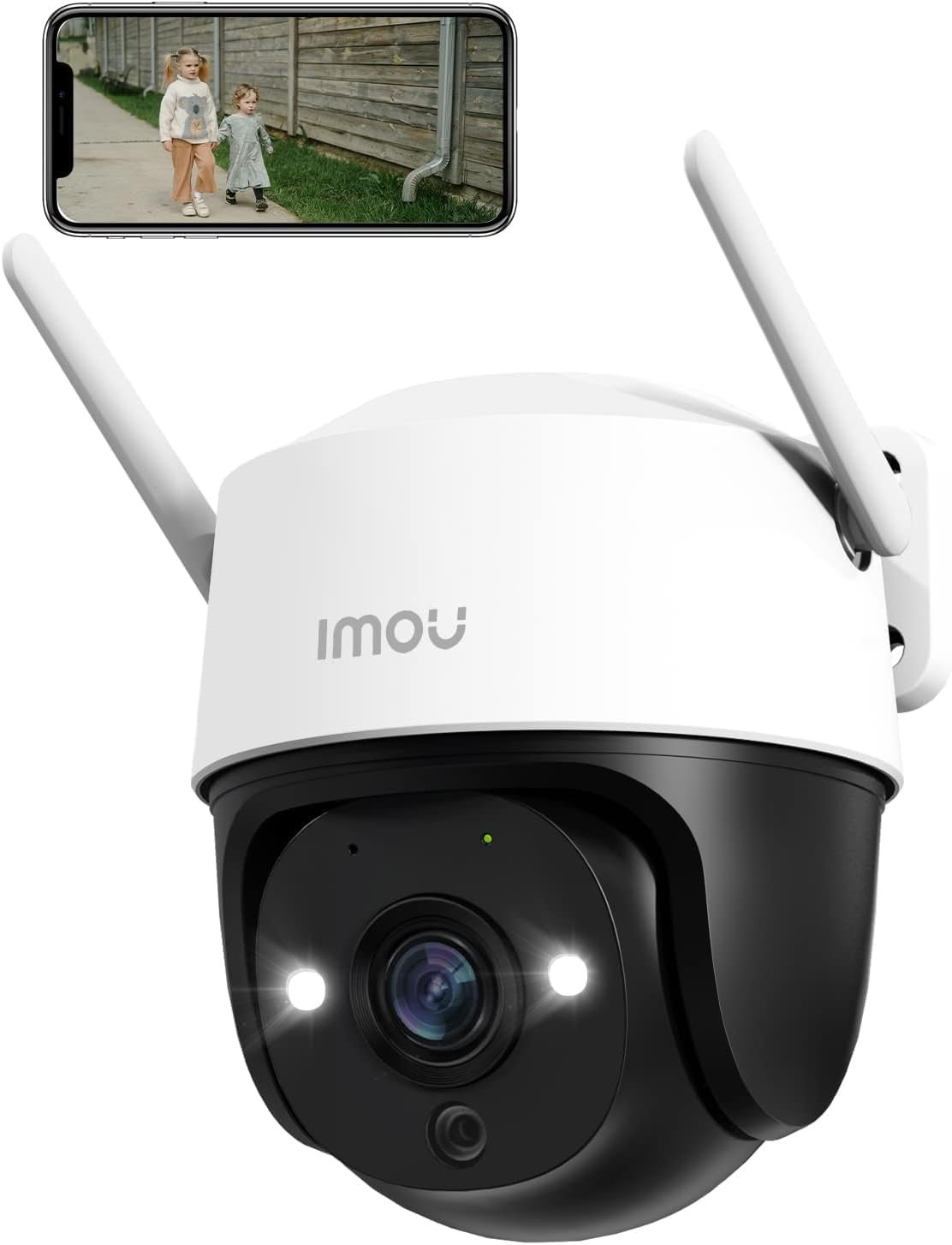 Imou 360&deg; Security Camera Outdoor with AI Human/Motion Detecion, 30M Color Night Vision, PTZ Wifi Home IP CCTV Camera 1080P, Auto Tracking, Siren, 2-Way Audio, IP66 Weatherproof, Works with Alexa