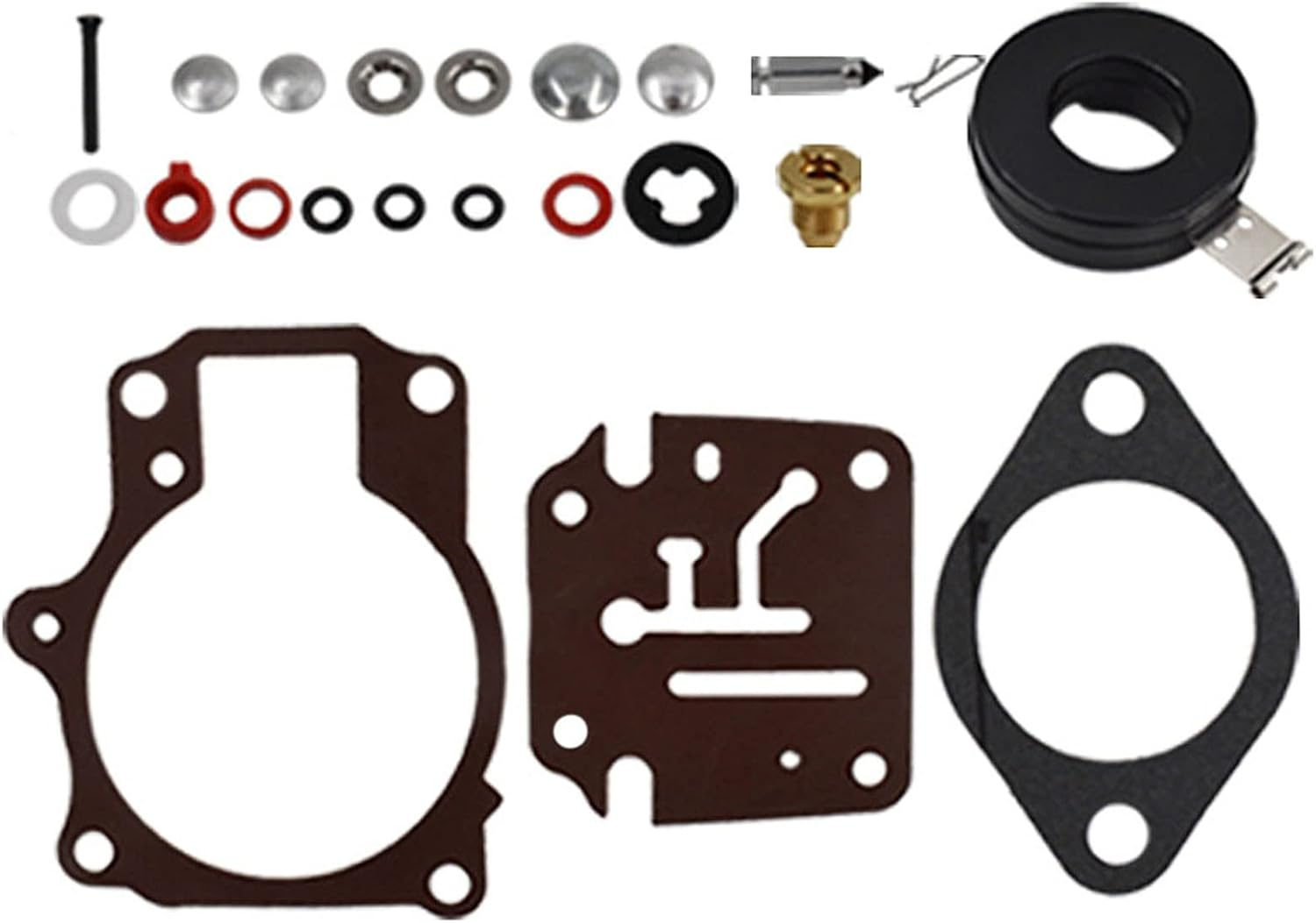 Munirater 3PCS Carburetor Carb Rebuild Repair Kit with Float Replacement for Johnson Evinrude 65 70 75 HP image number 3