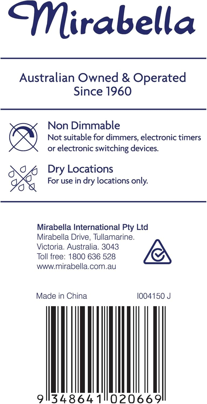 Mirabella LED 2PK GLS ES 11W 1000Lum 4000K Cool White
